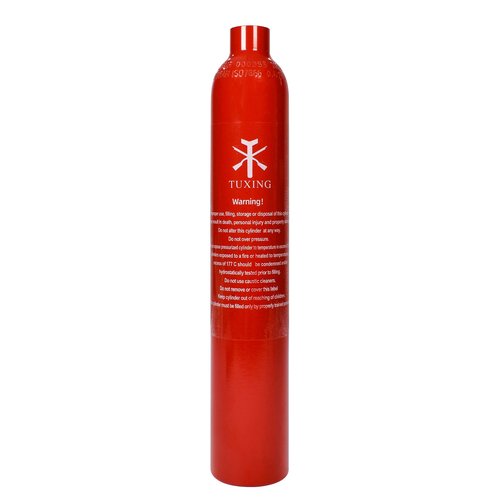 TUXING 4500psi Pcp Air Tank 3000psi Paintball Tank, High Pressure Air Tank 0.38L 23Ci Capacity,for Paintball or PCP Air Guns (Empty Bottle) 5/8-18UNF,Red