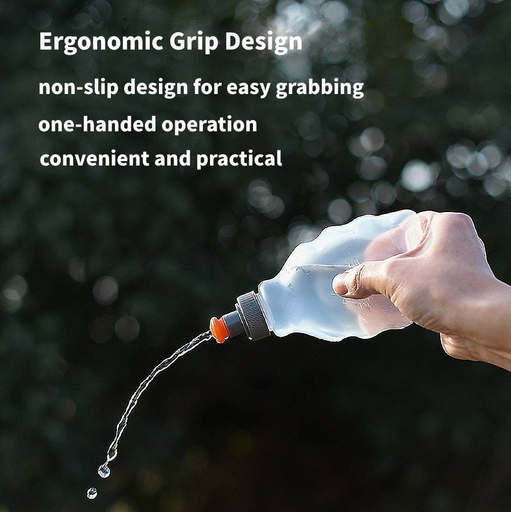 AONIJIE Ultralight Running Vest with Reflective Strip Breathable Hydration Backpack for Hiking Camping Marathon Cycling Race (Gray with 2*250ml Water Bottle)