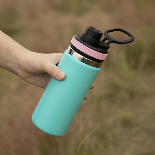 Hydro Flask Lids - Chug Lid Replacement Sport Cap for Wide Mouth Water Bottle, Top Accessories (Black)