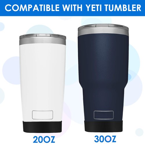 ZEYIYER 4 PCS Silicone Boot Sleeve for Tumbler 30 oz 20 oz, Water Bottle Bottom Protector, Non-slip Mug Cup Coaster for 7-7.5cm Bottom of the Insulated Cup