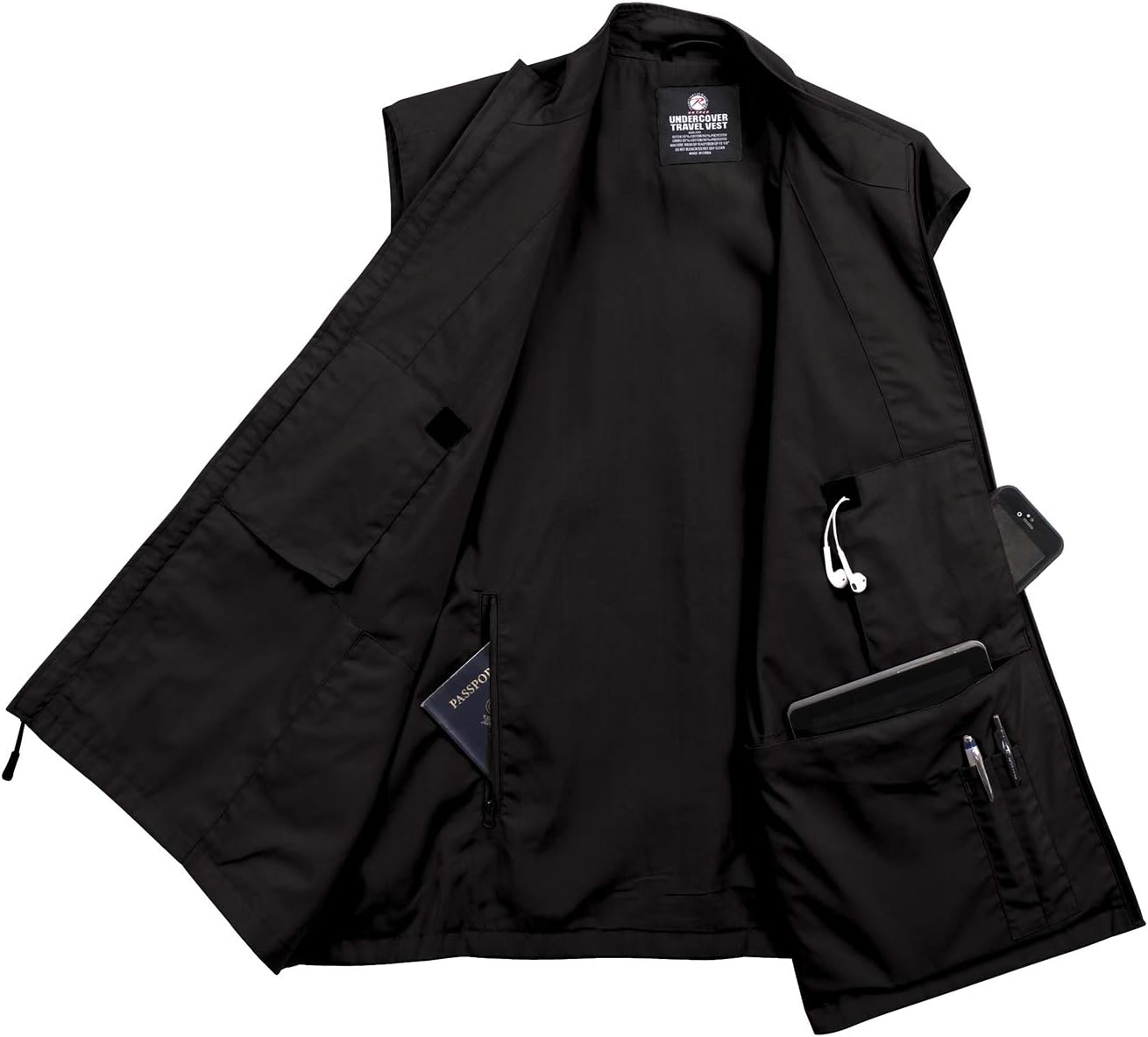 Rothco Undercover Travel Vest for Men | Lightweight, Multi-Pocket Design