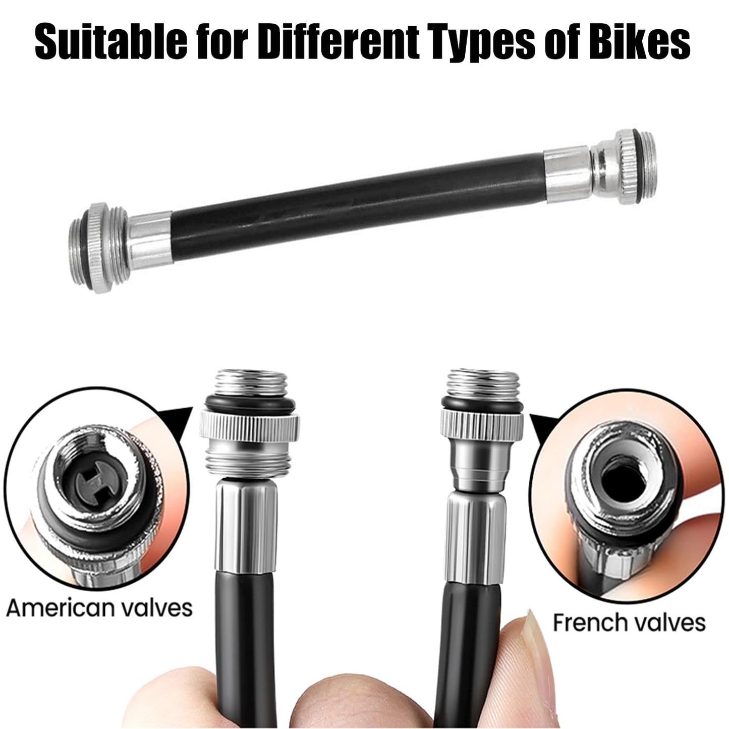 AaiLucky Mini Bike Pump Portable 100PSI High Pressure Bicycle Tire Pump, Bike Air Pump Fits Presta and Schrader Valve, Frame Mount for Road Mountain Bikes & Ball Pump with Needle