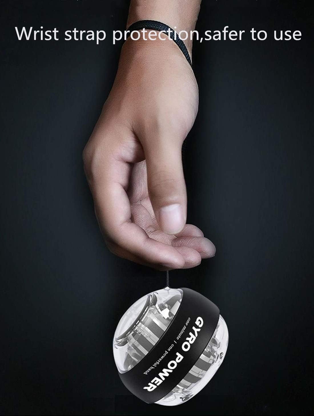 Self-Starting Wrist Gyro Ball, Wrist Strengthening Device, Hand Enhancer, Forearm Exerciser, Used to Strengthen Arms, Fingers, Wrist Bones and Muscles