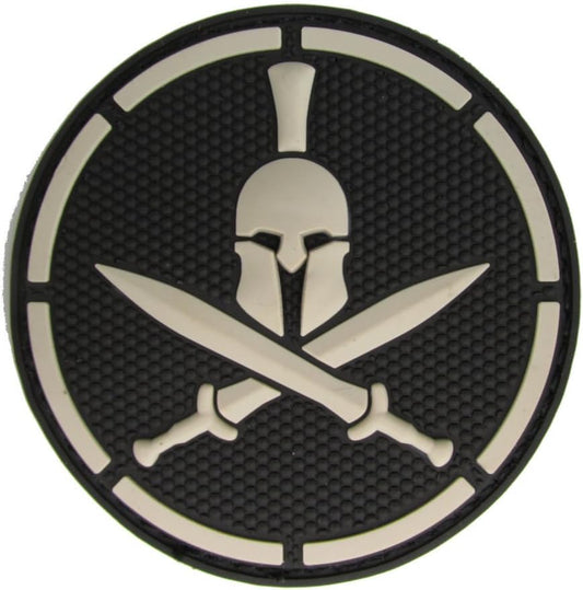 Spartan Helmet Patch - PVC (BLACK (SWAT))