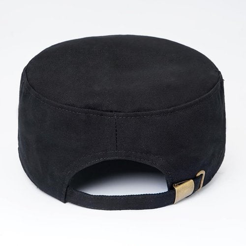 YeeHeen Cadet Hat Flat Top Hats Army Military Caps for Men Women Black