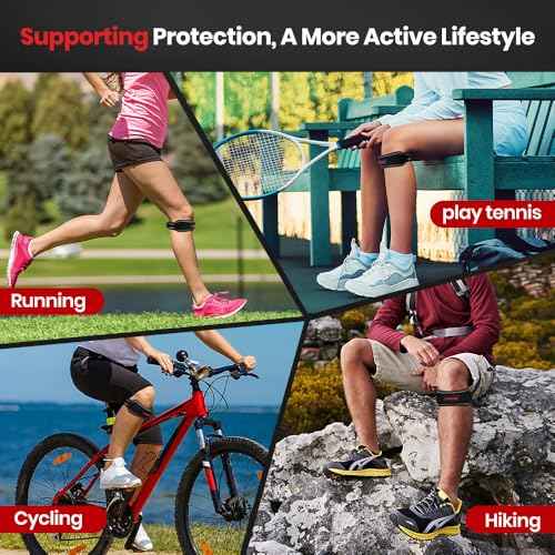 Patella Tendon Support Strap - Patellar Knee Strap for Men & Women, Non-Slip Knee Brace for Running, Basketball, Hiking, Soccer, Volleyball & Squats, Pain Relief for Arthritis, ACL, Meniscus Tears