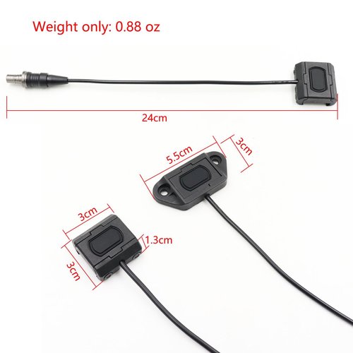 Weapon Light Pressure Switch for M300 M600 ST07 Scout Light Tape Switch Assembly, with 20mm Picatinny Rail Mount and Mlok/Keymod Mount. (SF Plug-Tan)