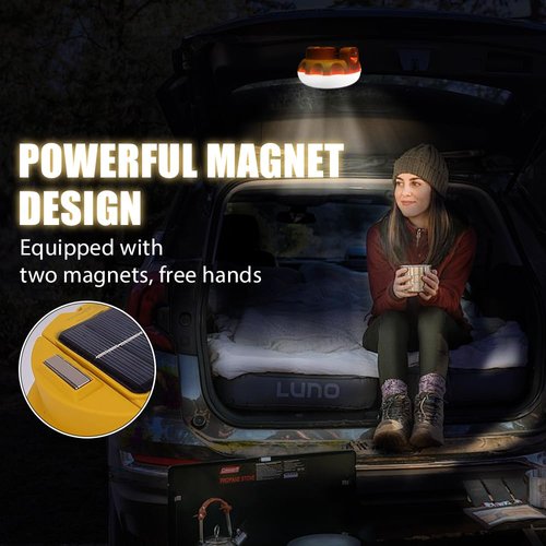 Camping Lanterns Led Tent Lights: Battery Powered 3600mAh - Rechargeable USB 4 Light Modes - Solar Flashlights for Night Emergency Outdoors(3600mAh,Yellow)