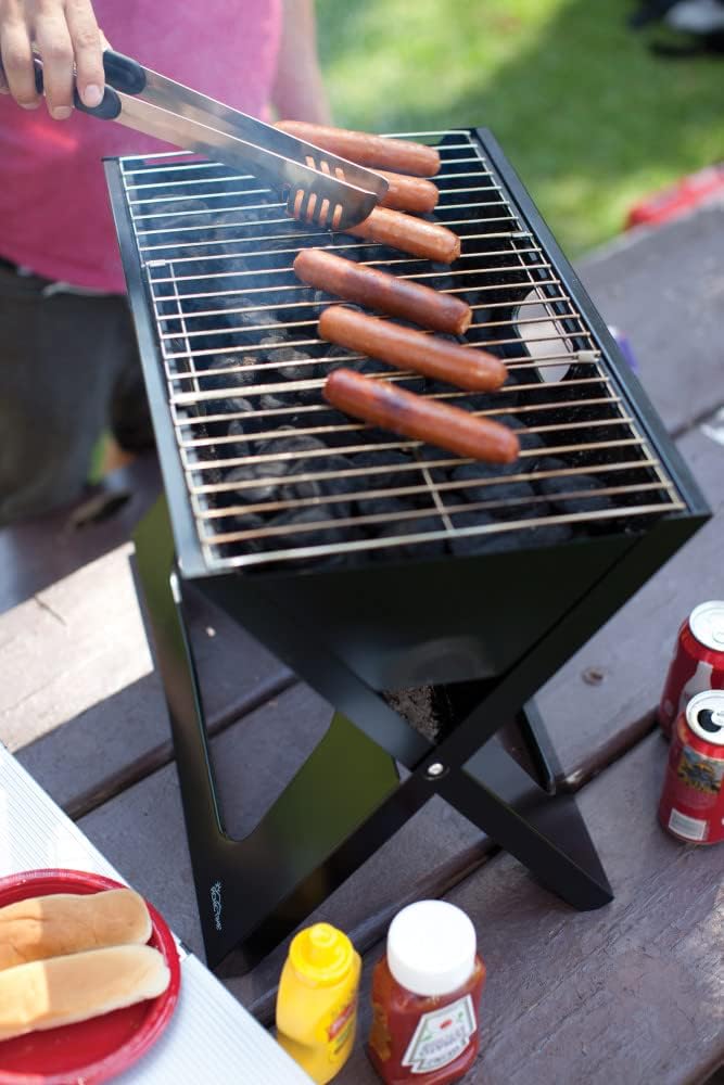 PICNIC TIME NCAA South Carolina Gamecocks X-Grill Portable Grill - Camping Grill - Small Charcoal Grill for Tailgating