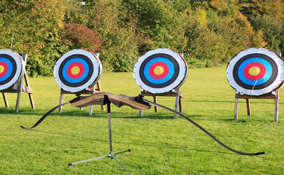Southland Archery Supply SAS Stainless Steel Heavy Duty Bow Stand for Recurve Bow Longbow Takedown Bow