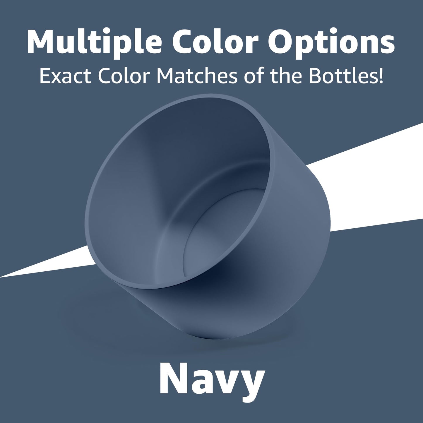 Jmoe USA Silicone Boot for Yeti Rambler Jr 12oz and 18oz Bottle | 2mm Sleeve | Anti-Slip Boot | Protector for the Bottom of your Bottle | Protects Against Damage | BPA Free Silicone (Navy)