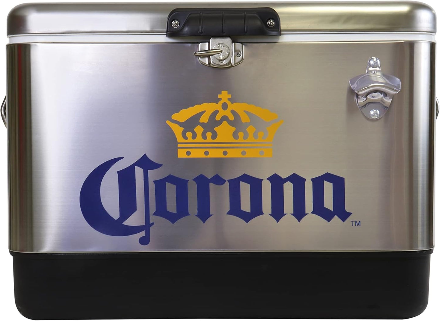Portable Vintage Ice Chest Cooler with Bottle Opener - Insulated 85 Can Capacity for Camping, Beach, BBQs & Tailgating