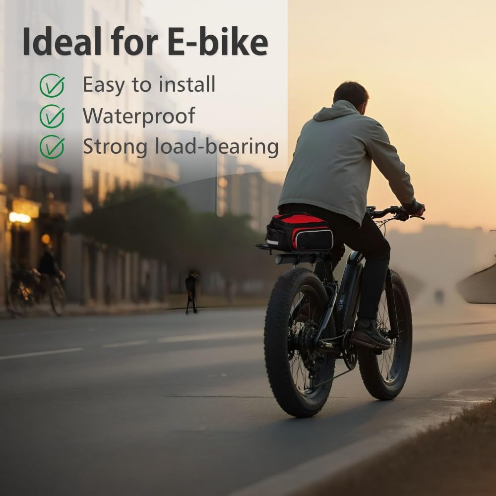 Fat Tire Bike Rack and Electric Bike Rack, Parrilla para Bicicletas Trasera, Ideas as Cargo Rack with Load Capacity (60KG Load Capacity)