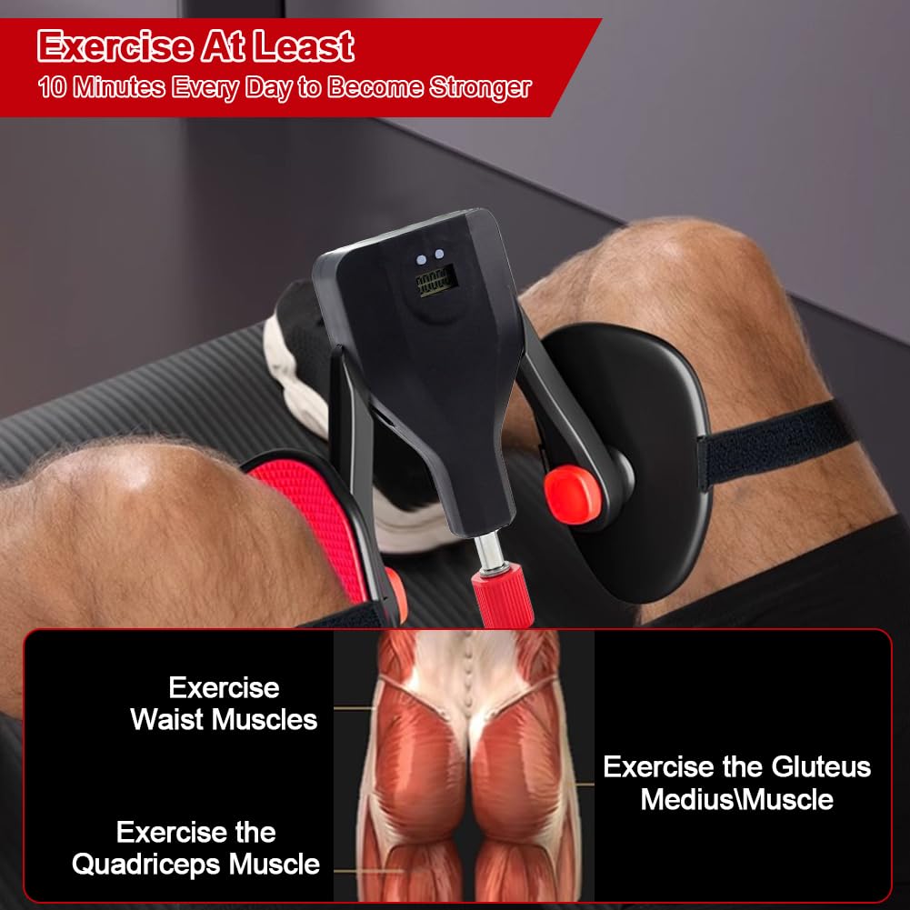 Abnaok Thigh Master Hip Trainer Kegel Exerciser, Hip Shaper Trainer Machine，Adjustable Leg and Inner Thigh Strength Exercise Equipment，Legs Workout Equipment for Men and Women