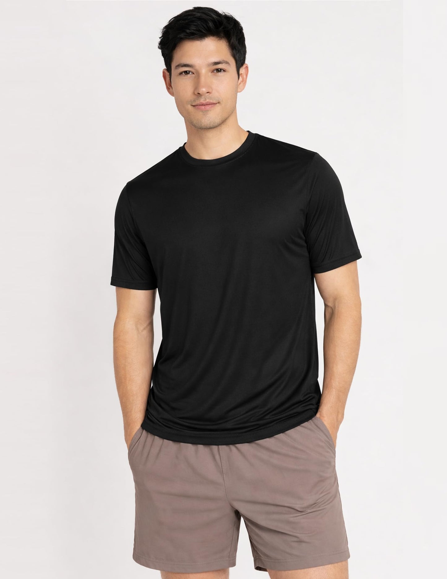 5 Pack Men’s Active Quick Dry Crew Neck T Shirts | Athletic Running Gym Workout Short Sleeve Tee Tops Bulk (Edition 7, Medium)