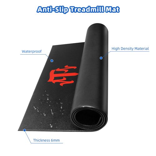 ZTZ Bike Mat Compatible with Peloton Bike,Elliptical,Treadmill Mat, 6mm Thick, Under Exercise Bike Trainer Pad for Indoor Stationary Spin Bike Gym Equipment Hardwood Floor Carpet Protector (36" x 72")