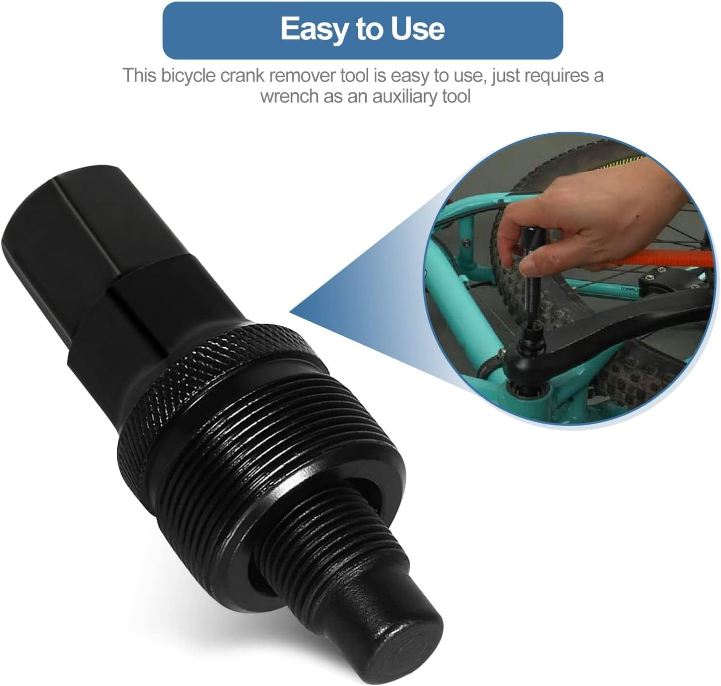 Alomejor Crank Puller Cycling Bracket Freewheel Removal Tool Crankset Crank Arm Puller Maintenance Remover Kits