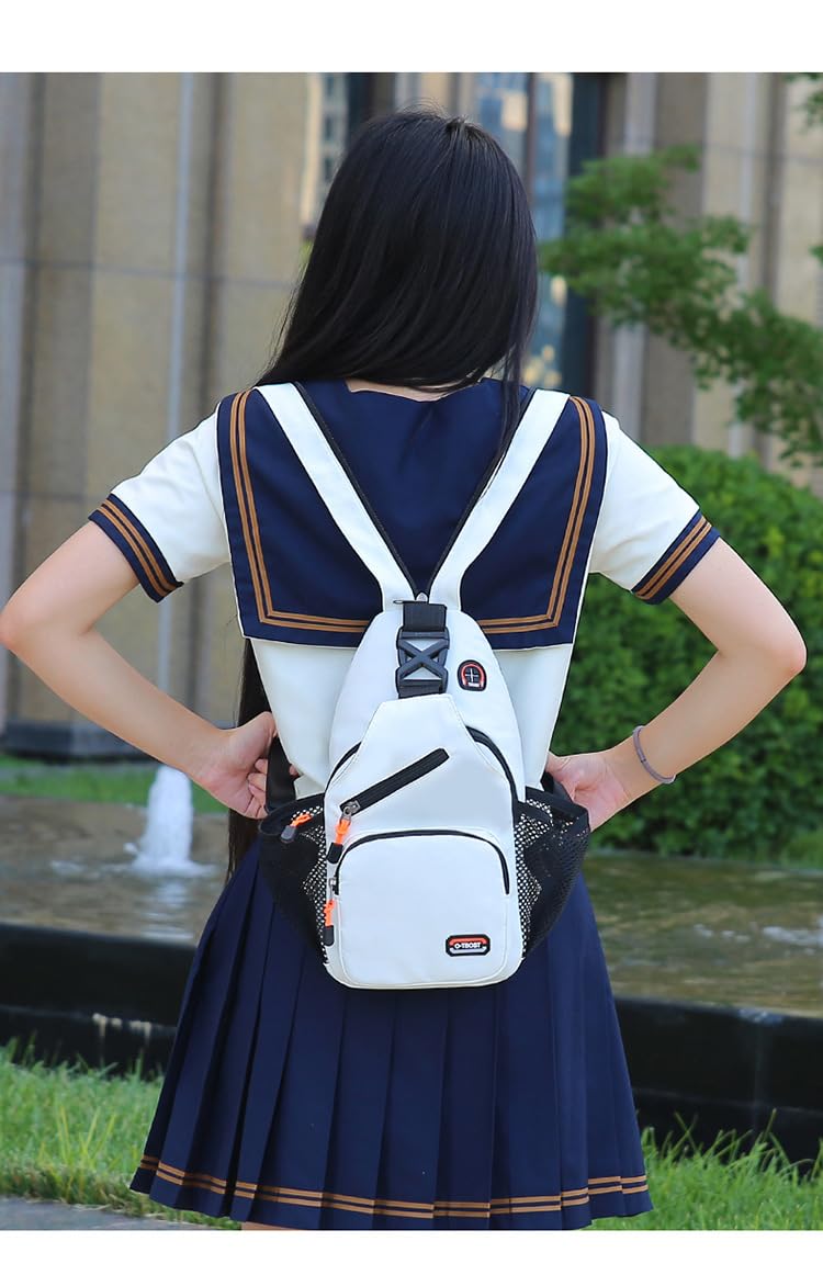 JENAGREEN Cross Body Bag Sling Backpack Bag,Crossbody Bag Chest Bag with Belt Waist Pack for Women Man