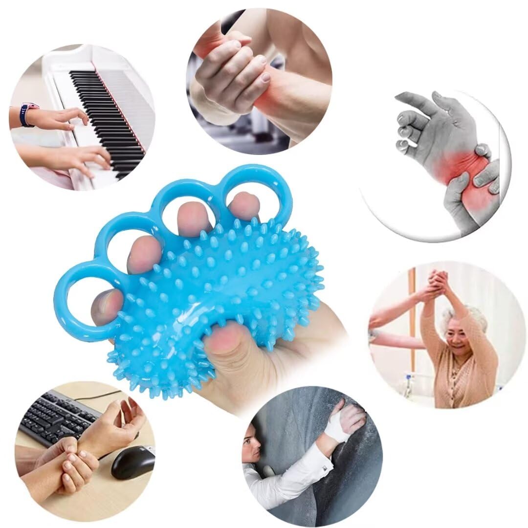 Hand Grip Strengthener Finger Exercisers Trainer Squeeze Stress Ball for Relieve Wrist Pain, Carpal Tunnel, Hand Physical Therapy, Stress Relief, Elderly Stroke Recovery, Arthritis, Anxiety