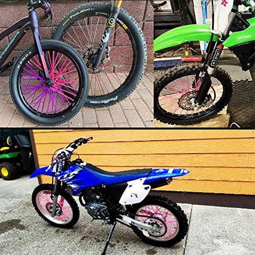 72Pcs Universal Spoke Skins Cover - Ovelur Wheel Spoke Wraps Skins Pipe Trim Decoration Protector For Motorcycle Dirt Bike Yamaha Harley Suzuki(Pink)