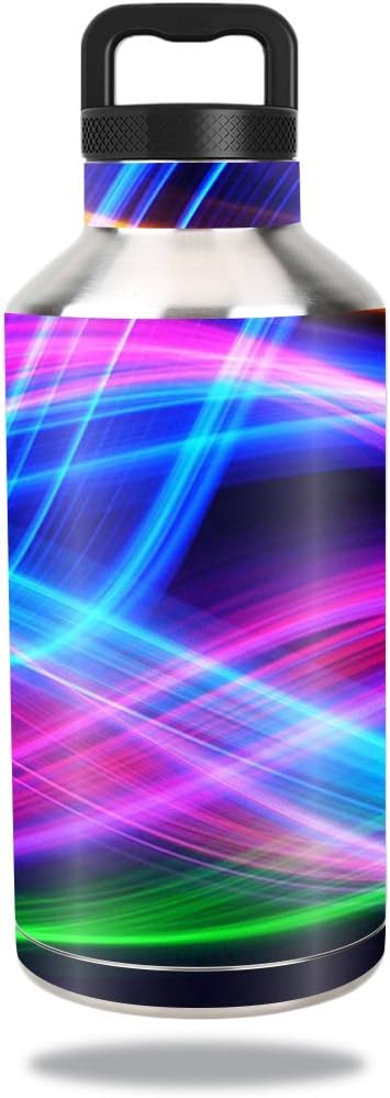 MightySkins Skin Compatible with Ozark Trail Water Bottle 64 oz wrap Cover Sticker Skins Rainbow Explosion