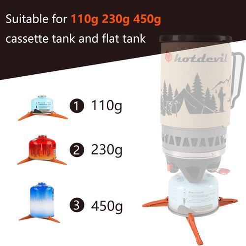 Hotdevil Fuel Can Stabilizer Canister Stand Cartridge Holder Mini Foldable Outdoor Hiking Cooking Gas Tank Bracket Stove Stand for Camping Stoves