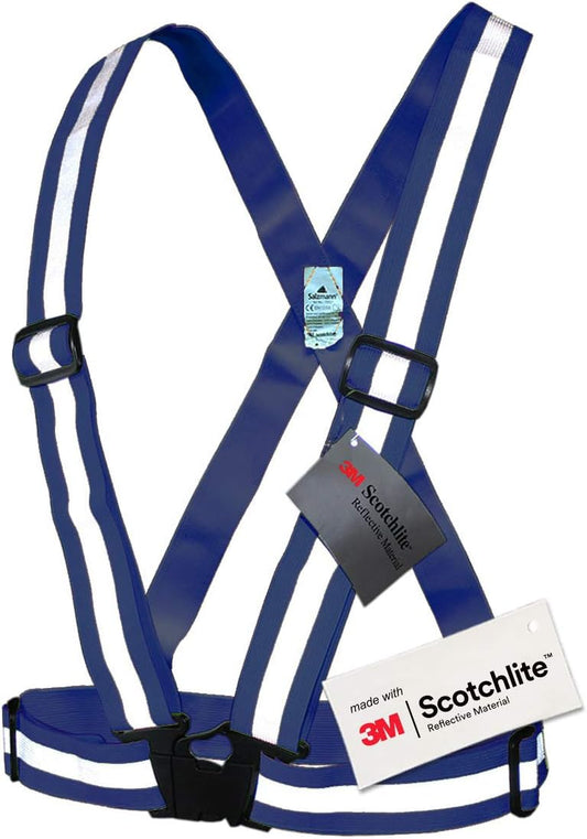 Salzmann Reflective Cross Belt Vest for Children | Highly Reflective with Adjustable Straps | Made with 3M Scotchlite