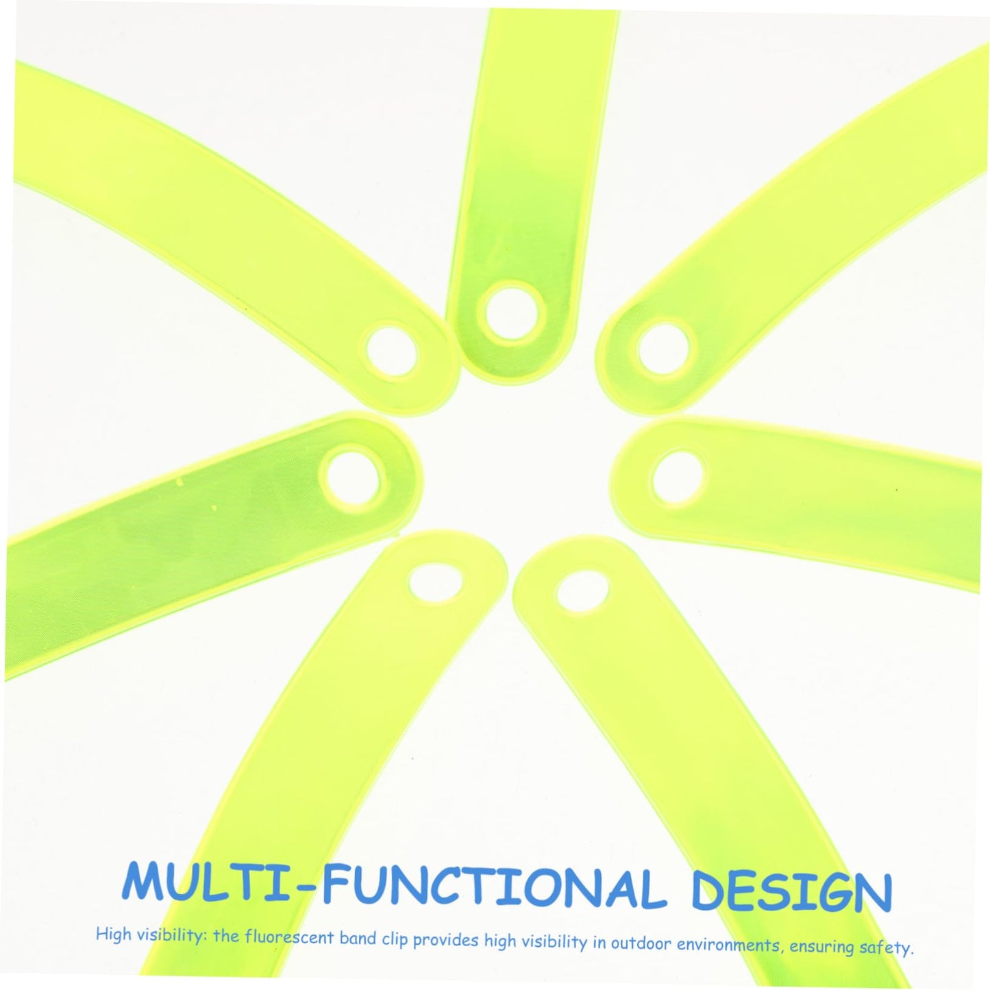 GOOHOCHY 12Pcs High Visibility Reflective Trail Markers Multi-Functional PVC Clips for Hunting Camping Night Running and Cycling Glow Clips for Enhanced Safety and Use