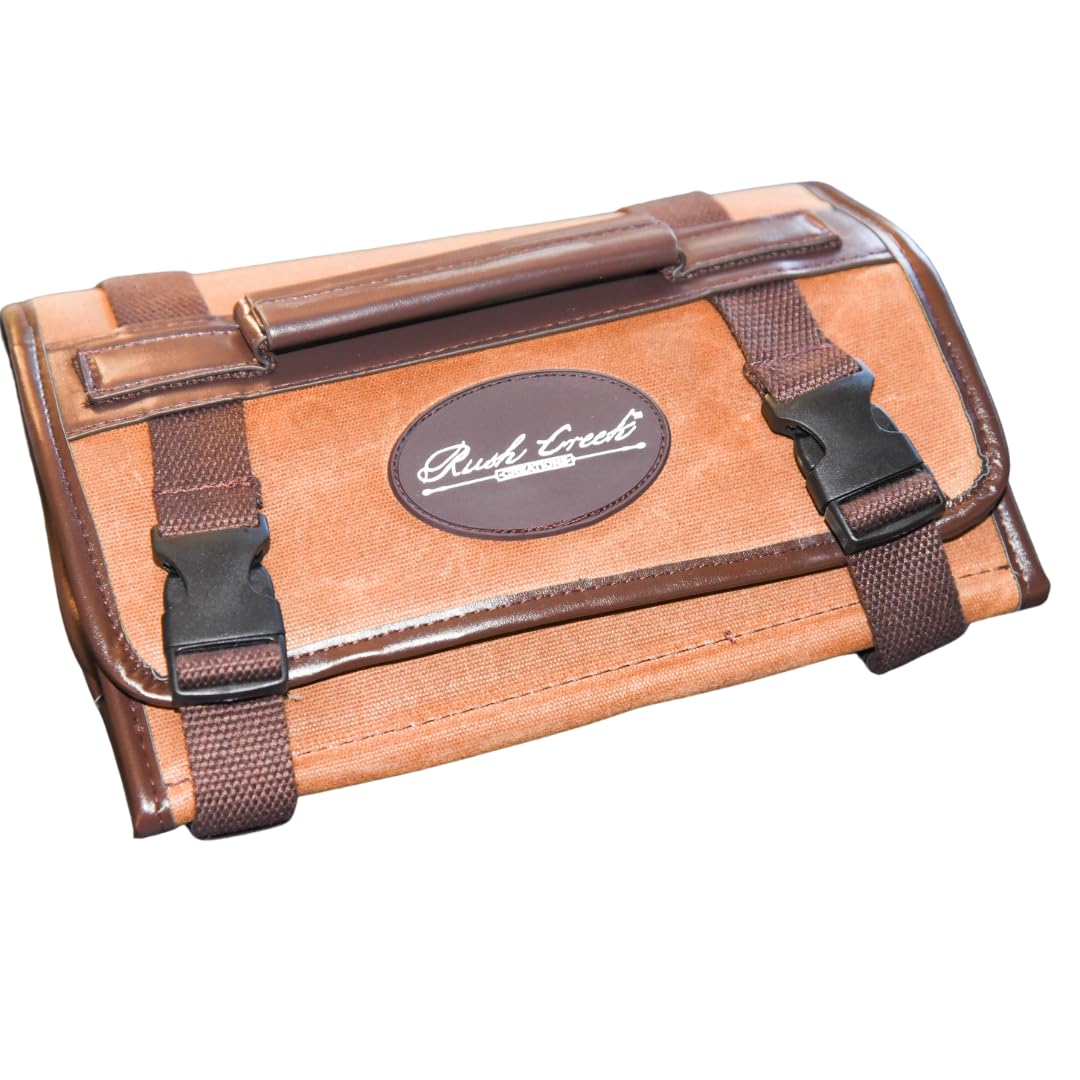 Rush Creek Creations Gun Cleaning Mat - Portable, Waxed Canvas, Handle, Weather Resistant Gun Cleaning and Shooting Mat