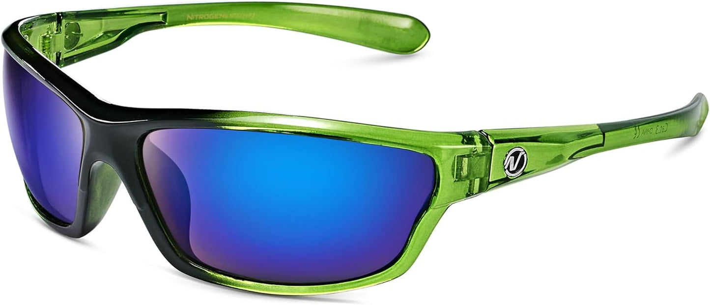 Nitrogen Polarized Wrap Around Sport Sunglasses for Men Women UV400 Driving Fishing Running Sun Glasses