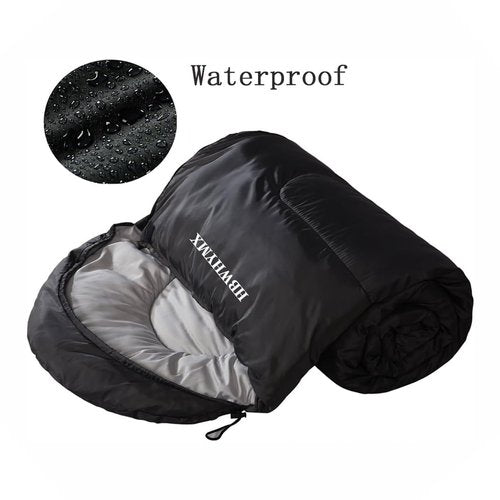 Black Sleeping Bags for Adults Backpacking Lightweight Waterproof- Cold Weather Sleeping Bag for Warm Camping Hiking Outdoor Travel Hunting with Camping Sleeping Bag (Black1, 86 x 31.5inches)
