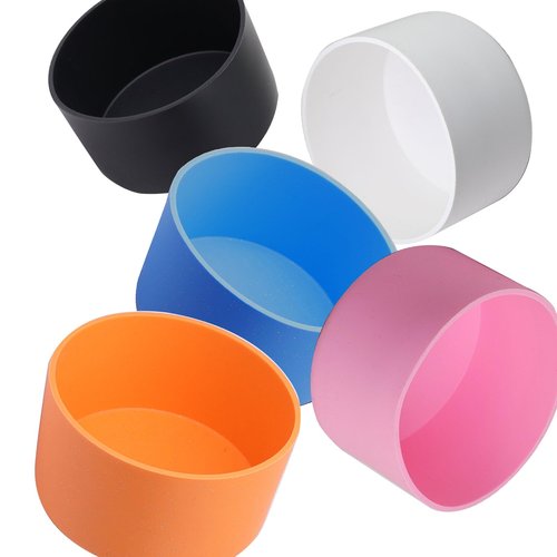 TFAK 5Pcs Silicone Bottle Boot, Silicone Water Bottle Sleeve Compatible with Stanley/Hydroflask/Iron Flask/Simple Modern, 2.8-3in Bottom Width of Stainless Water Bottle
