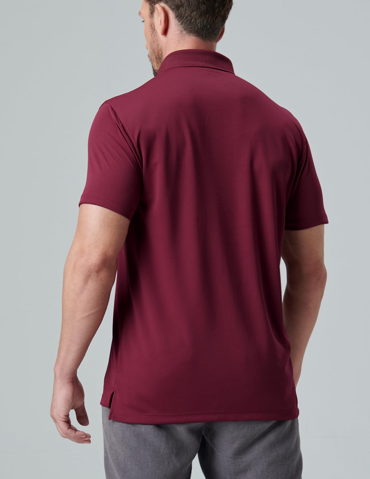 3-Pack Men's Golf Polo Shirts Short Sleeve, Dry Fit Performance Moisture Wicking Casual Print Collared T Shirts (Set 3, X-Large)