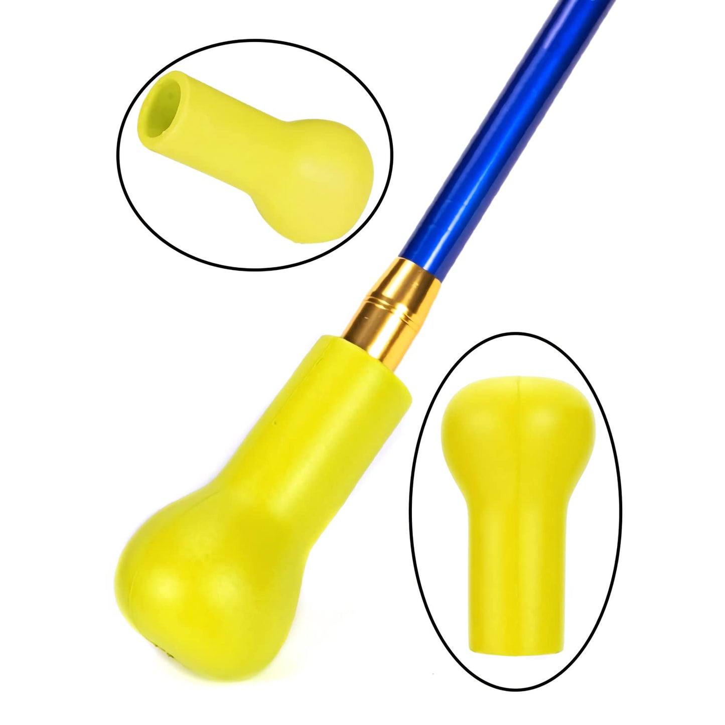 Fishing Rod Butt Cushion Cap Fish Tackle Accessories Floating EVA Foam Holder for Large Fishing Rods(Yellow)