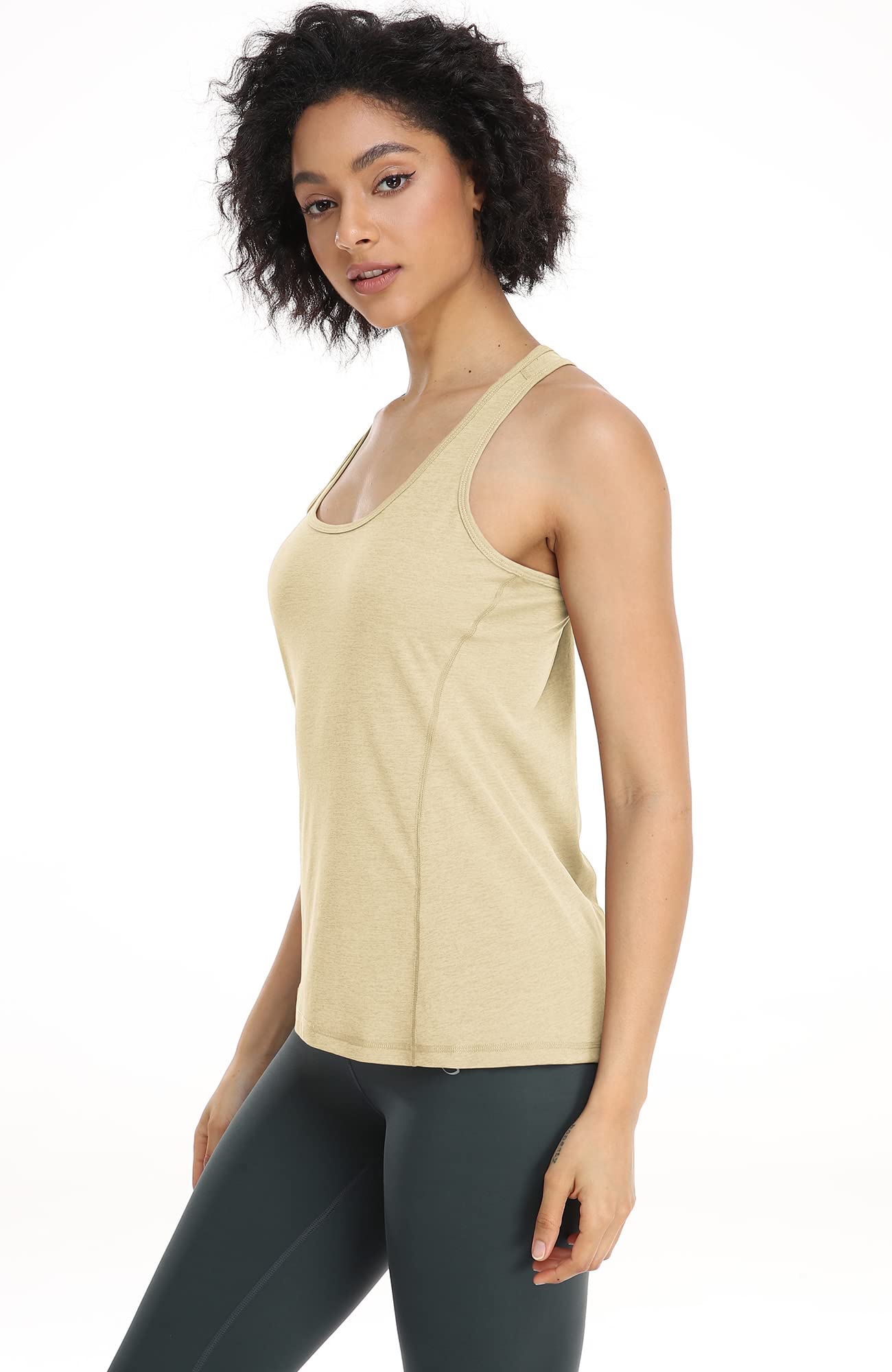 icyzone Women's Racerback Workout Athletic Running Tank Tops (Pack of 3)