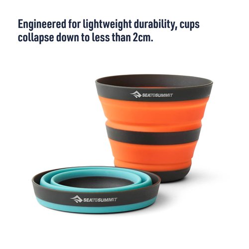 Sea to Summit Frontier Ultralight Collapsible 12 Ounce Camp Cup, Aqua Sea Blue