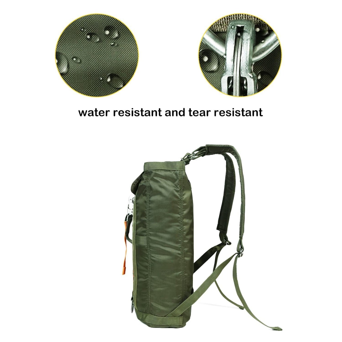 Military Tactical Backpack Parachute Buckles Hook Nylon Rucksacks Flight Backpacks Day Pack for Outdoor,Hiking,Camping (Green)