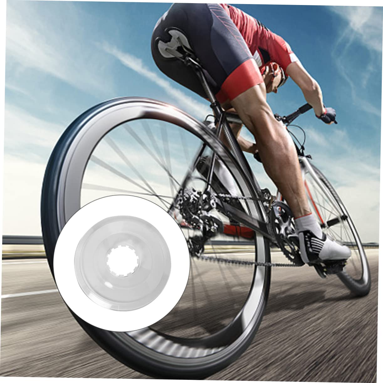 Toddmomy 2pcs Transparent Flywheel Guard Bike Spoke Protection Cover Durable Rear Hub Protector for Mountain Bikes High-Grade Material Easy to Clean Present for Cyclists