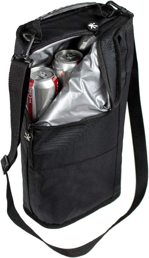 Geckobrands Verticool Insulated Soft Cooler Bag - Portable, Holds 9 Cans or 2 Wine Bottles, Ideal for Beach & Picnics