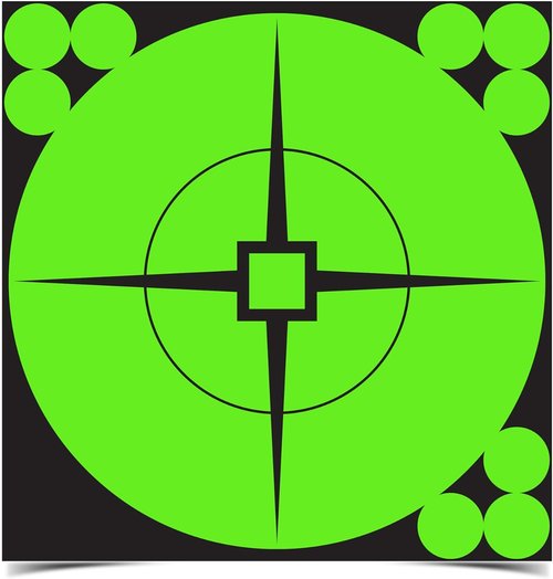Birchwood Casey Target Spots 3" or 6" Self-Adhesive High-Contrast Atomic Green Paper Shooting Targets for Gun Practice