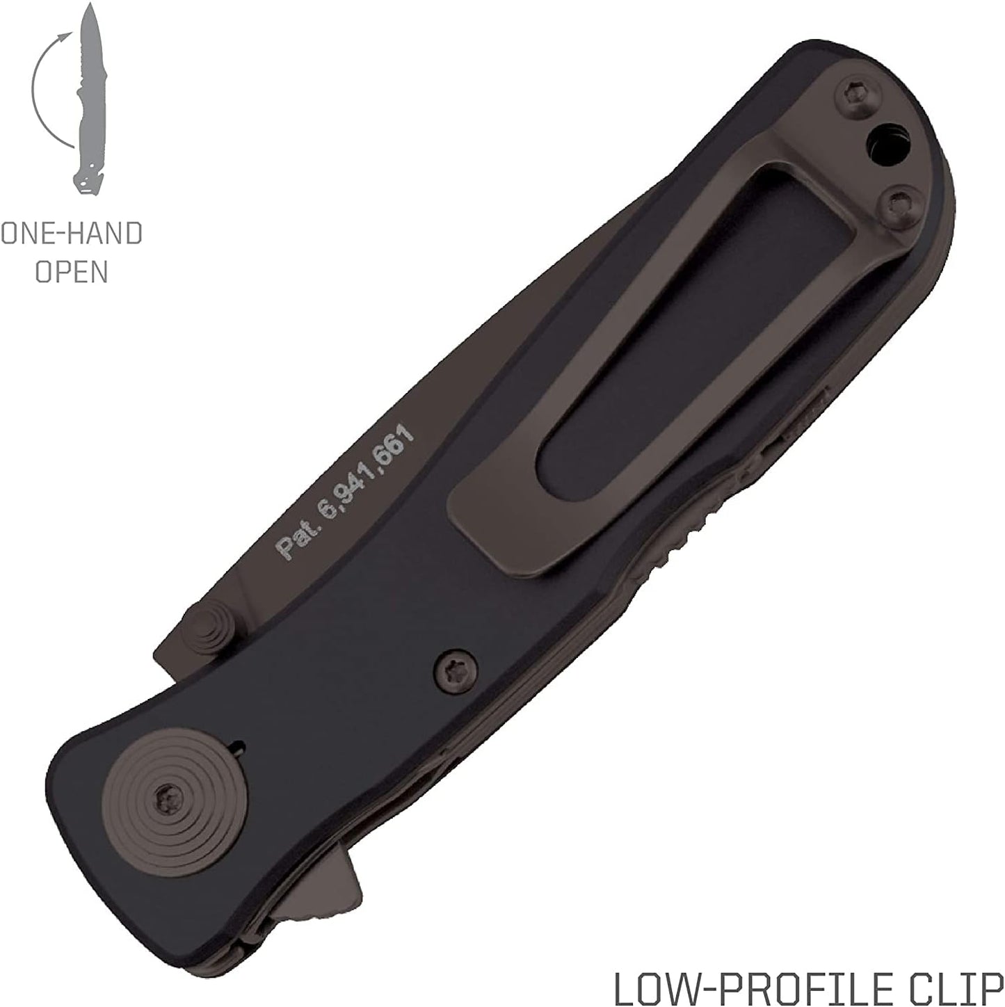 SOG Twitch II Drop Point 2.65in Everyday Carry Portable Compact Well-Rounded Camping Pocket Folding Knife | AUS-8 Steel Blade