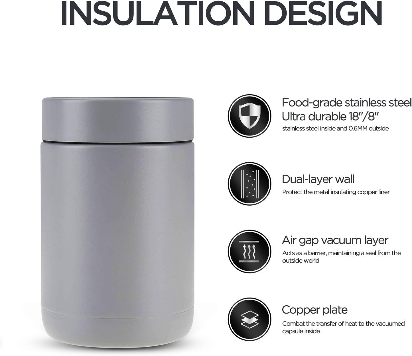 Tahoe Trails 12 oz Stainless Steel Double Wall Vacuum Insulated Can Cooler (Blue)