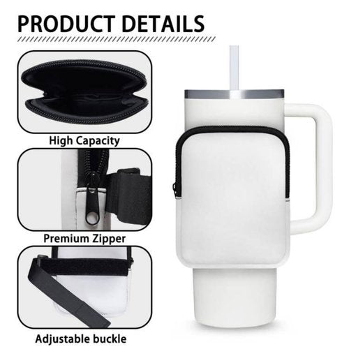 BYCHECAR Water Bottle Pouch Chicken Stanley Cup Pouches for 40oz & Tumbler IceFlow Storage Pocket Stanley Phone Holder Tumbler Accessories for Women Girls (Green)