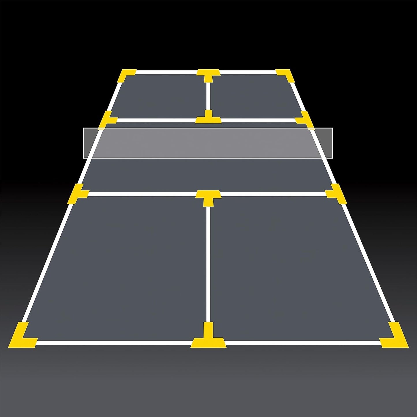 Franklin Sports Pickleball Court Marker Kit - Lines Marking Set with Tape Measure - Official Size Court Throw Down Markers