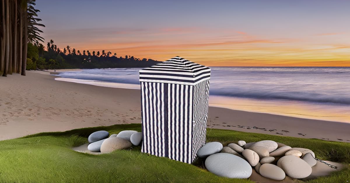 Impact Canopy 4' x 4' Portable Dressing Room, Pop Up Portable Changing Room, Navy Blue / White