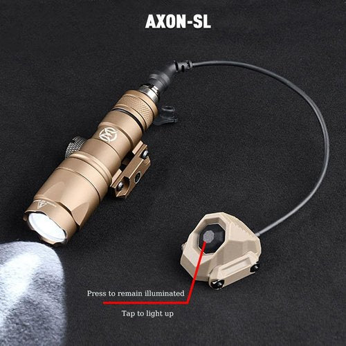 okyass Tactical Modular Button Remote Activation Pressure Switch for SF M300 M600 PEQ15/PEQ DBAL NGAL Series Weapon Light and Tactical Flashlight,Tan (SF Plug Tan)