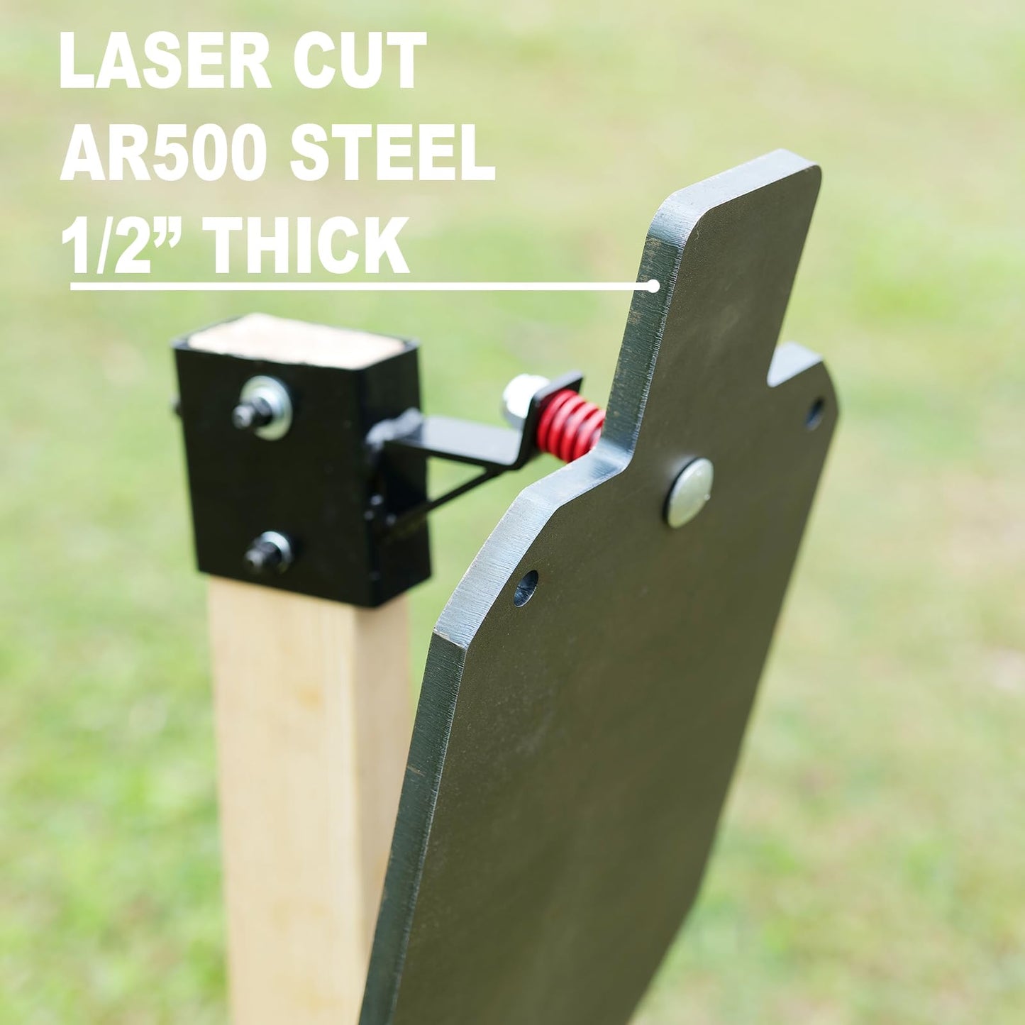 AR500 Steel Targets for Shooting, FULLBOW 1/2" Thick Rifle Rated Gong Silhouette Metal Target for Precision Shooting