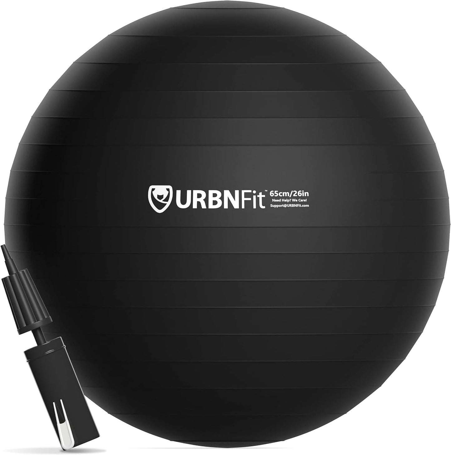 URBNFit Exercise Ball - Yoga Ball in Multiple Sizes for Workout, Pregnancy, Stability - Anti-Burst Swiss Balance Ball w/Quick Pump - Fitness Ball Chair for Office, Home, Gym