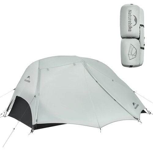 Naturehike Free Standing 2 Person Backpacking Tent with The Double Canopy Ultralight Nylon Double Layer Waterproof Camping for Camping, Festivals, Backyard, Sleepovers (Gray)