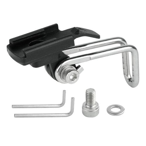 Center Fork Bicycle Headlight Bracket Clamp LED Lamps Stand Accessories Handlebar Bike Flashlight Holder for Road Bikes Riding Outdoor, B03B04
